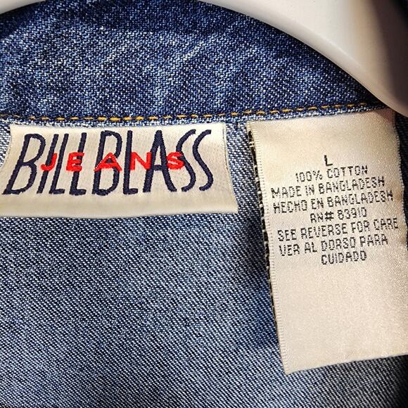 Vintage Bill Blass Relaxed Fit Jean Denim Jacket Size L Medium Wash 100% Cotton - Picture 13 of 13